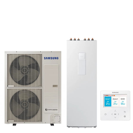 immagine-1-samsung-pompa-di-calore-aria-acqua-splittata-climatehub-samsung-ae120rxydegeu-bollitore-ae260rnwmegeu-di-260-litri-con-comando-incluso