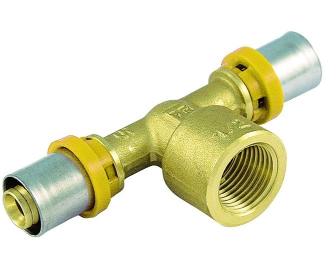 immagine-1-tiemme-raccorderia-raccordo-a-t-tiemme-aggancio-femmina-a-pressare-per-gas-per-tubi-multistrato-pexc-diametri-32-mm-x-1-x-32-mm-ean-8027830255181