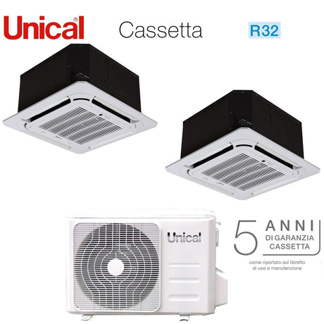 immagine-1-unical-climatizzatore-condizionatore-unical-dual-split-inverter-a-cassetta-1212-con-kmx4-28he-r-32-1200012000