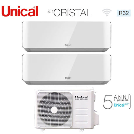 immagine-1-unical-climatizzatore-condizionatore-unical-dual-split-inverter-serie-air-cristal-1010-con-xmx2-18he-r-32-wi-fi-optional-1000010000-ean-8055776917665