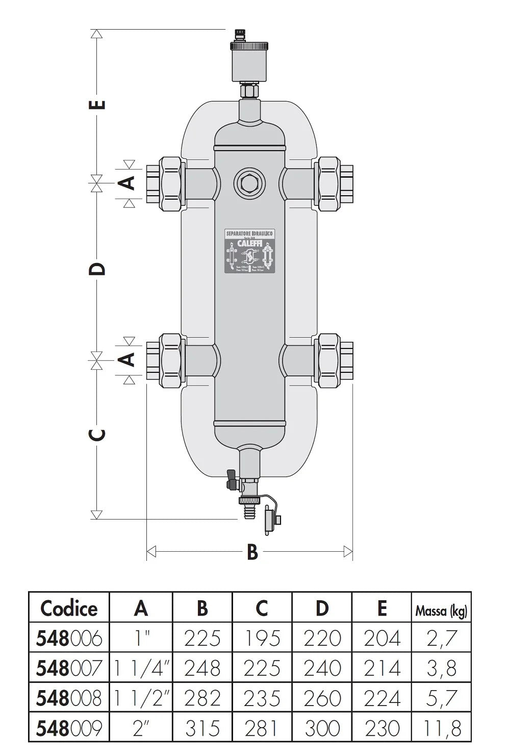 immagine-2-caleffi-separatore-idraulico-caleffi-con-attacchi-filettati-bocchettone-1-con-coibentazione-548006