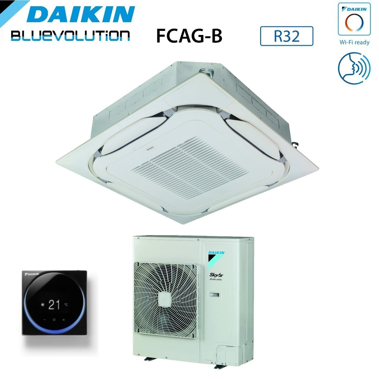 immagine-2-daikin-climatizzatore-condizionatore-daikin-bluevolution-a-cassetta-round-flow-36000-btu-fcag100b-azas100mv1-r-32-wi-fi-optional-con-griglia-standard-inclusa