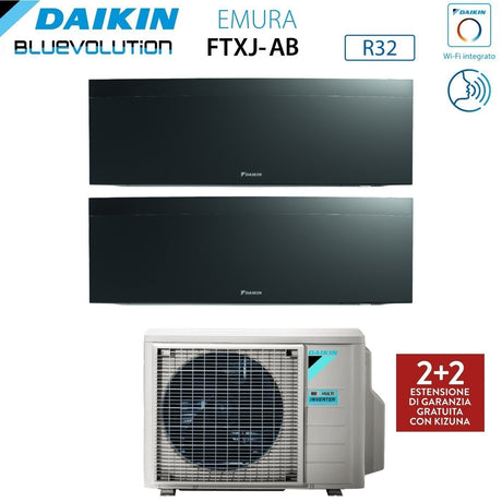 immagine-2-daikin-climatizzatore-condizionatore-daikin-bluevolution-dual-split-inverter-serie-emura-black-iii-1218-con-2mxm50a-r-32-wi-fi-integrato-1200018000-colore-nero-garanzia-italiana
