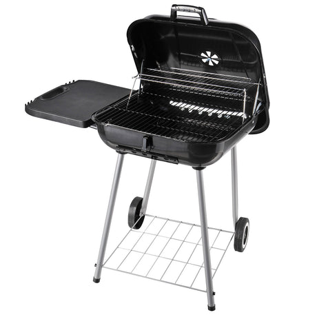 immagine-2-easycomfort-easycomfort-bbq-barbecue-a-carbonella-con-2-griglie-pieghevole-ripiano-laterale-2-ruote-e-coperchio-metallo-89-x-60-x-83-cm-nero-ean-8054144132969