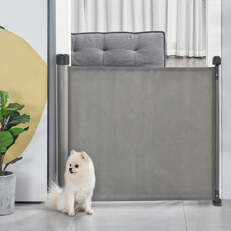 immagine-2-easycomfort-easycomfort-cancelletto-per-cani-di-sicurezza-per-cani-estensibile-fino-140cm-barriera-avvolgibile-per-porte-scale-corridoi-grigio