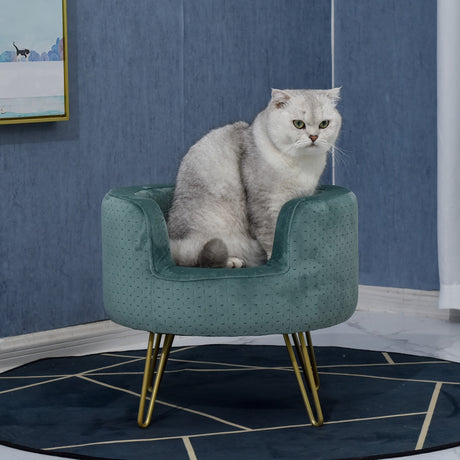 immagine-2-easycomfort-easycomfort-cuccia-di-design-per-gatti-o-cani-fino-4kg-in-metallo-oro-e-velluto-verde-petrolio-41-5x41-5x36-5cm-ean-8054111844970
