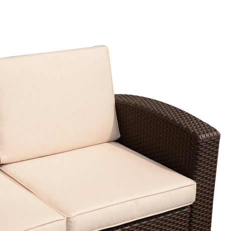 immagine-2-easycomfort-easycomfort-divano-a-2-posti-in-pe-rattan-con-cuscini-marrone-141x71x75cm-ean-8055776915661