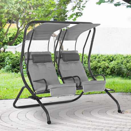 immagine-2-easycomfort-easycomfort-dondolo-da-giardino-con-2-sedute-separate-e-tetto-parasole-grigio