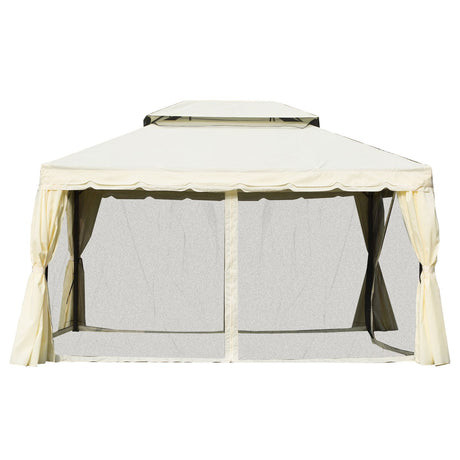 immagine-2-easycomfort-easycomfort-gazebo-con-doppio-tetto-zanzariere-tende-bianco-crema-3x4m-ean-8055776915227