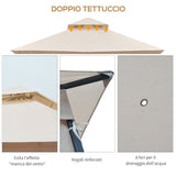 immagine-2-easycomfort-easycomfort-gazebo-da-giardino-3x3m-in-metallo-con-zanzariere-e-tettuccio-in-poliestere-beige-ean-8055776913650