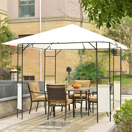 immagine-2-easycomfort-easycomfort-gazebo-da-giardino-3x3m-in-metallo-nero-con-tettuccio-bianco-ean-8054144130101