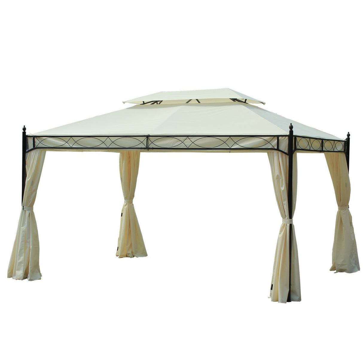 immagine-2-easycomfort-easycomfort-gazebo-da-giardino-3x4m-in-metallo-con-doppio-tetto-crema-ean-8054144136127