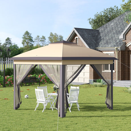 immagine-2-easycomfort-easycomfort-gazebo-da-giardino-pieghevole-con-zanzariera-e-altezza-regolabile-330x330x288cm-beige