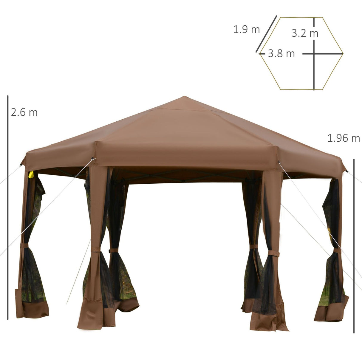 immagine-2-easycomfort-easycomfort-gazebo-da-giardino-pieghevole-ed-esagonale-con-zanzariera-in-acciaio-e-poliestere-3-2x3-2x2-6-m-marrone-ean-8055776915838