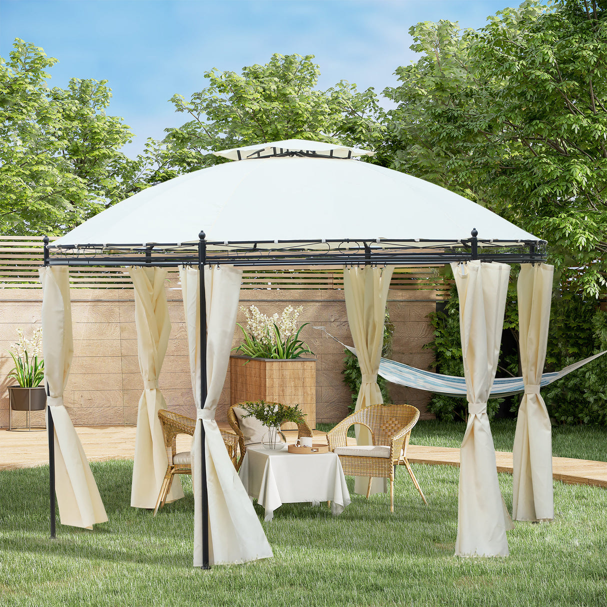 immagine-2-easycomfort-easycomfort-gazebo-da-giardino-rotondo-con-doppio-tettuccio-cinghie-e-tende-3-5x2-8m-bianco