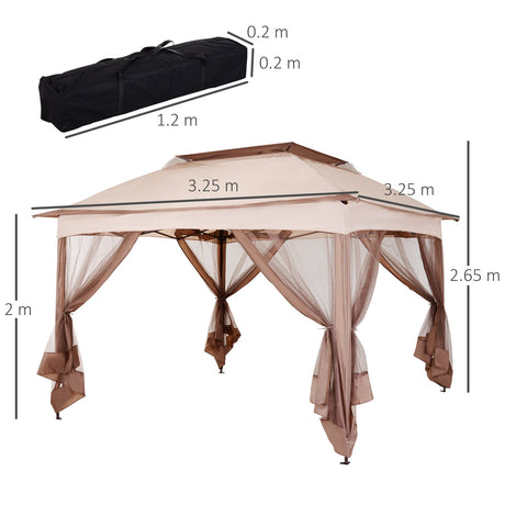 immagine-2-easycomfort-easycomfort-gazebo-doppio-tetto-impermeabile-con-zanzariere-marrone-3-25x3-25m-ean-8055776912325