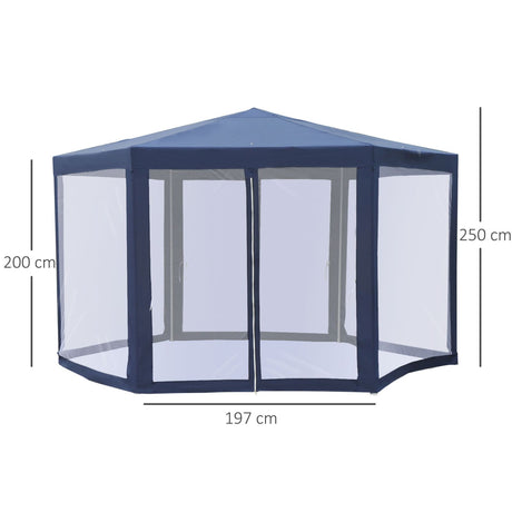 immagine-2-easycomfort-easycomfort-gazebo-esagonale-da-giardino-struttura-in-ferro-con-6-zanzariere-blubianco195x250x197cm-ean-8054144138510