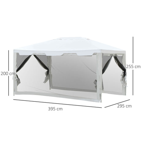 immagine-2-easycomfort-easycomfort-gazebo-in-tessuto-pe-con-zanzariera-bianco-4x3m-ean-8054144139678