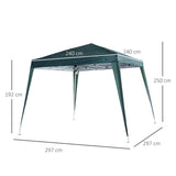 immagine-2-easycomfort-easycomfort-gazebo-pieghevole-da-giardino-3x3m-acciaio-e-poliestere-verde-ean-8054144131245