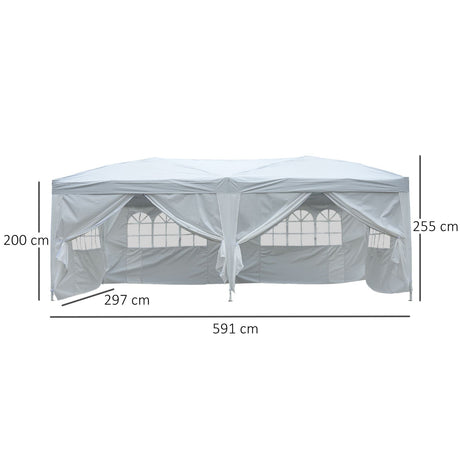 immagine-2-easycomfort-easycomfort-gazebo-pieghevole-da-giardino-con-6-pannelli-laterali-bianco-3x6m-ean-8054111845557