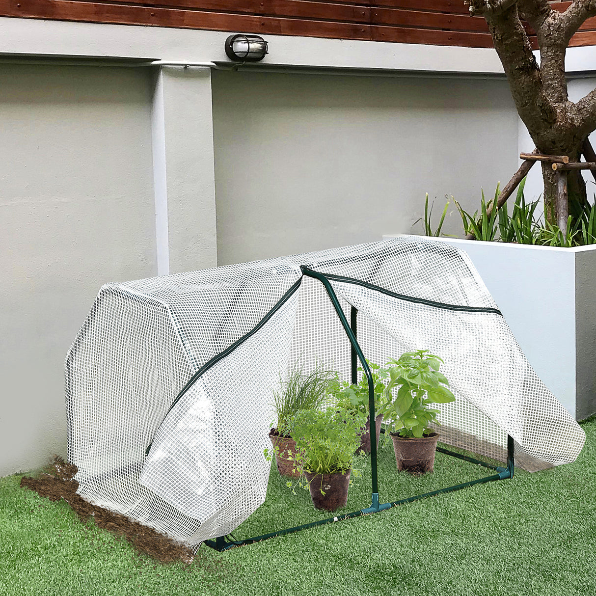 immagine-2-easycomfort-easycomfort-mini-serra-da-giardino-e-balcone-in-plastica-pe-e-acciaio-con-chiusura-a-zip-99x71x60-cm