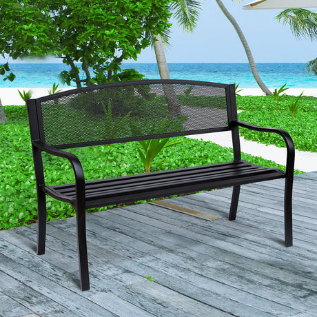 immagine-2-easycomfort-easycomfort-panchina-da-esterno-in-acciaio-nero-127x60x85cm