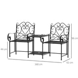 immagine-2-easycomfort-easycomfort-panchina-da-giardino-2-posti-con-tavolino-e-foro-per-ombrellone-nero-ean-8055776912837