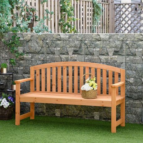 immagine-2-easycomfort-easycomfort-panchina-da-giardino-3-posti-in-legno-di-abete-con-seduta-a-doghe-140x50x85cm