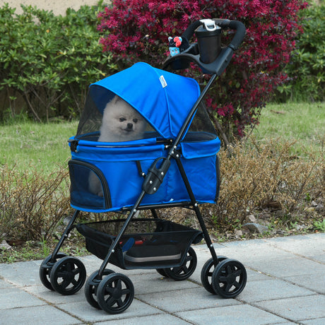 immagine-2-easycomfort-easycomfort-passeggino-per-cani-pieghevole-con-guinzaglio-di-sicurezza-e-cestino-portaoggetti-blu
