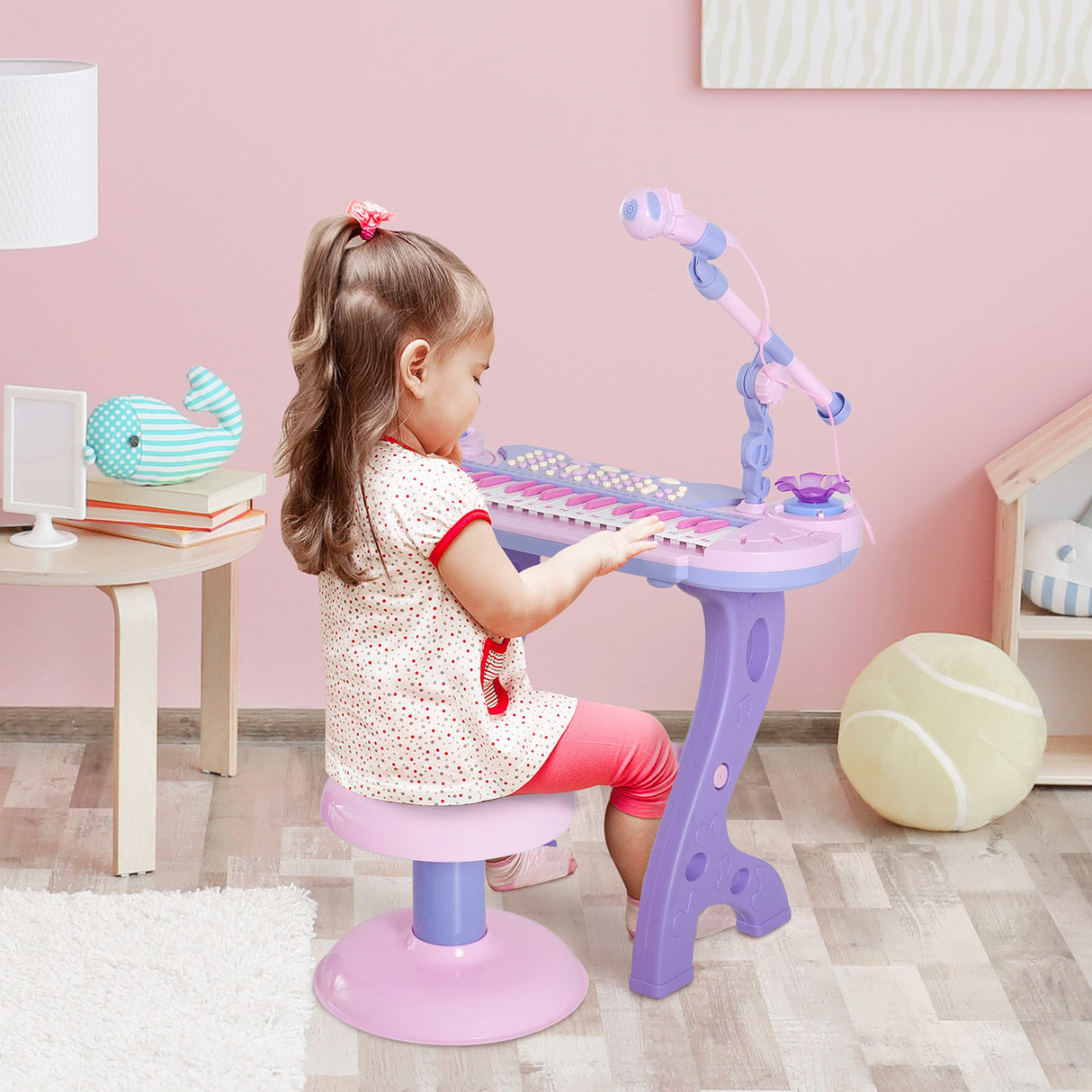 immagine-2-easycomfort-easycomfort-pianola-per-bambini-a-37-tasti-con-sgabello-e-microfono-12-strumenti-e-22-musiche-registrazione-mp3-e-karaoke-rosa