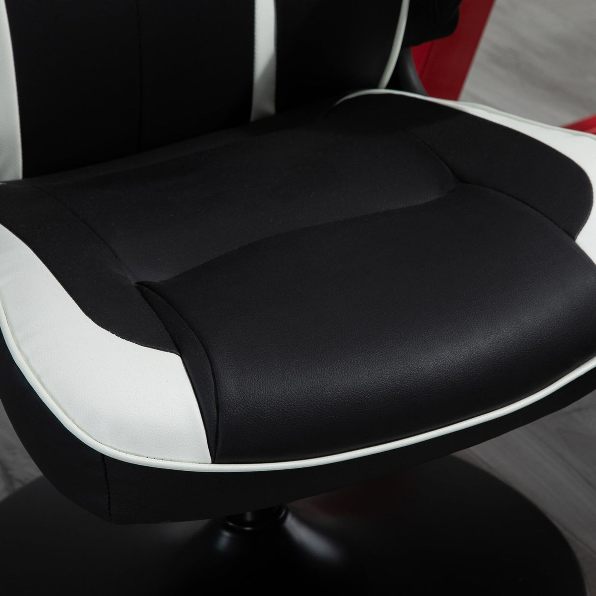 immagine-2-easycomfort-easycomfort-poltrona-da-gaming-da-ufficio-ergonomica-altezza-regolabile-base-fissa-braccioli-pieghevoli-nero-e-bianco-ean-8054144137070