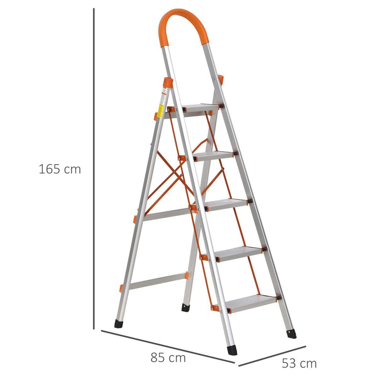 immagine-2-easycomfort-easycomfort-scala-professionale-in-alluminio-con-5-gradini-pieghevole-e-salvaspazio-ean-8054111848848