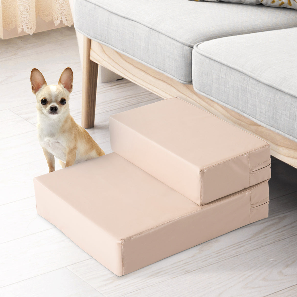 immagine-2-easycomfort-easycomfort-scaletta-per-cani-materassino-2-in-1-in-pu-e-gommapiuma-45x39x20cm-beige-ean-8054111849784