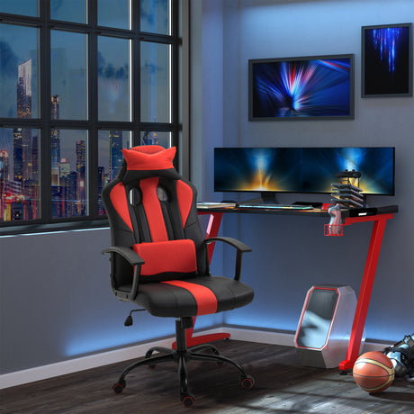 immagine-2-easycomfort-easycomfort-sedia-da-gaming-ergonomica-con-braccioli-altezza-regolabile-con-cuscino-nero-e-rosso-ean-8054144134376