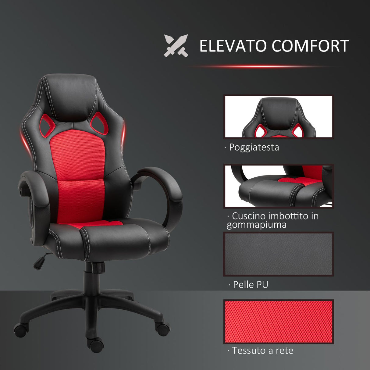 immagine-2-easycomfort-easycomfort-sedia-da-ufficio-stile-gaming-rosso-e-nero