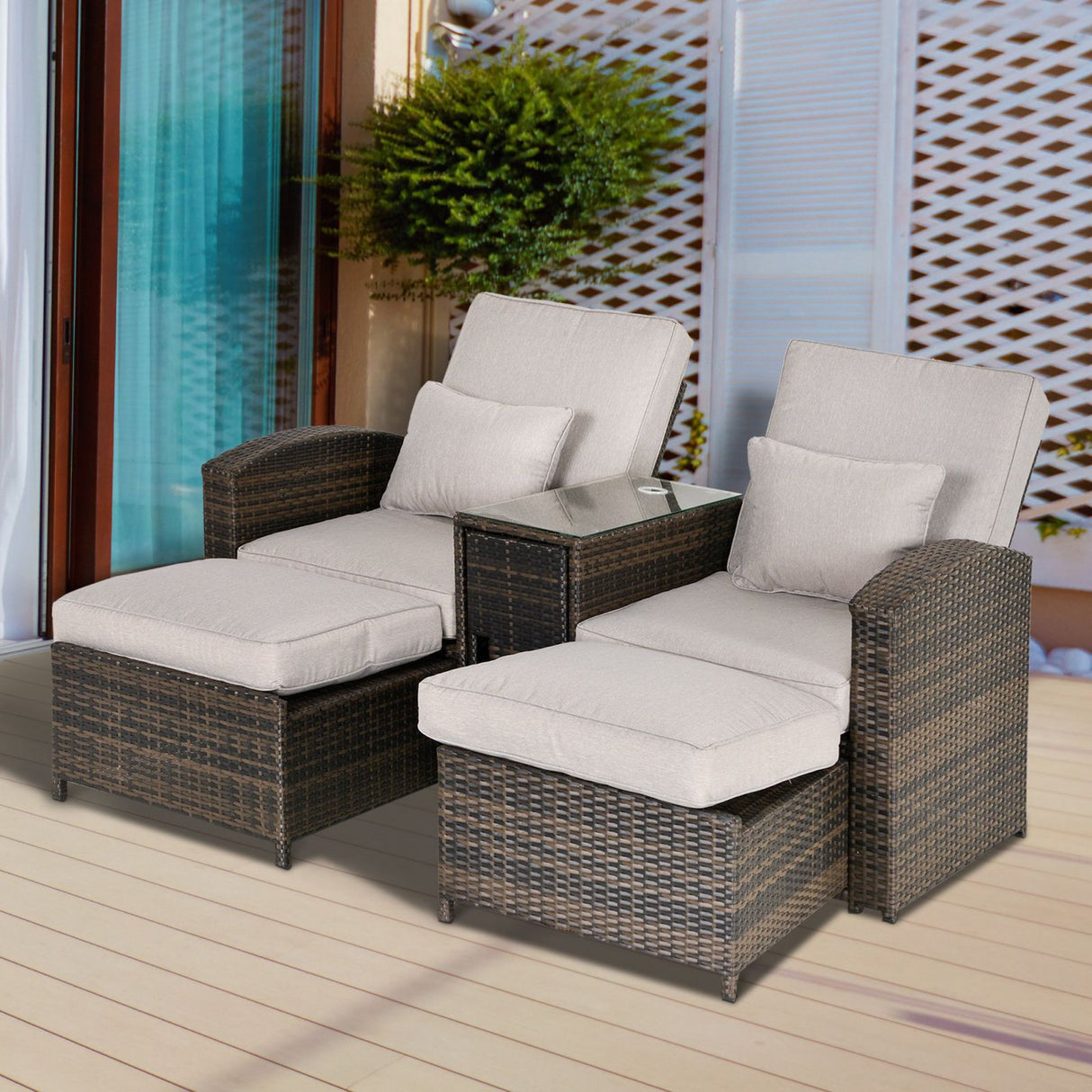 immagine-2-easycomfort-easycomfort-set-2-poltroncine-da-giardino-reclinabili-con-poggiapiedi-e-tavolino-in-pe-rattan-marrone-ean-8055776912936