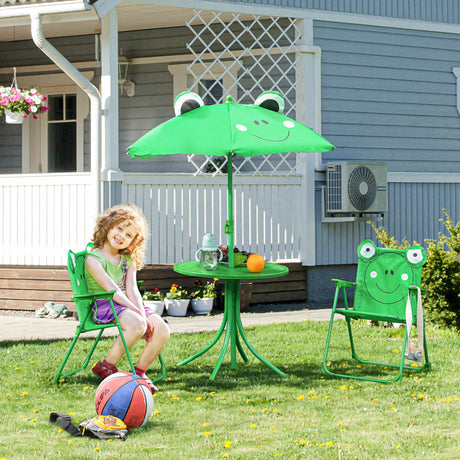 immagine-2-easycomfort-easycomfort-set-tavolo-da-giardino-con-2-sedie-pieghevoli-e-ombrellone-per-bambini-in-metallo-e-poliestere-verde-ean-8054111849968