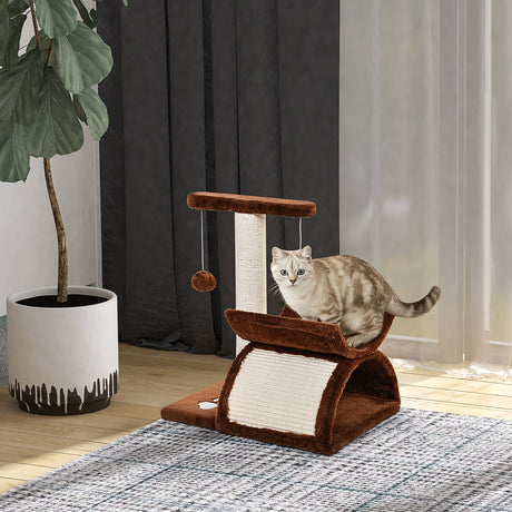 immagine-2-easycomfort-easycomfort-tiragraffi-gatto-albero-tira-graffi-gioco-giocattolo-per-gatti-con-cuccia-2-palline-appese-in-sisal-naturale-altezza-43cm-ean-8054111840224