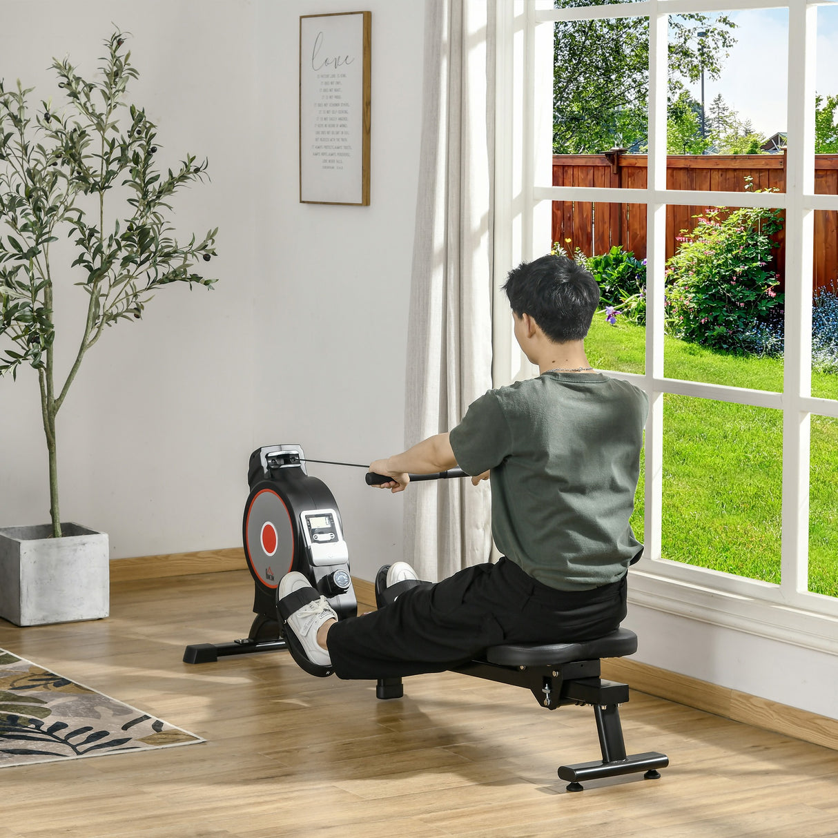 immagine-2-easycomfort-easycomfort-vogatore-professionale-per-casa-con-8-livelli-di-resistenza-magnetica-ruote-e-monitor-digitale-vogatore-pieghevole-in-acciaio-e-abs-180x48x60cm-nero-e-grigio