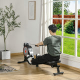 immagine-2-easycomfort-easycomfort-vogatore-professionale-per-casa-con-8-livelli-di-resistenza-magnetica-ruote-e-monitor-digitale-vogatore-pieghevole-in-acciaio-e-abs-180x48x60cm-nero-e-grigio