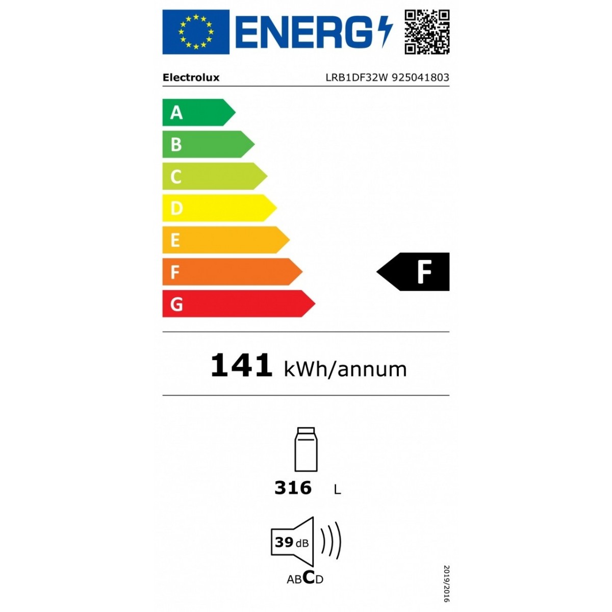 immagine-2-electrolux-frigorifero-monoporta-electrolux-lrb1df32w-314-lt-dynamicair-optispace-classe-f-ean-7332543722839