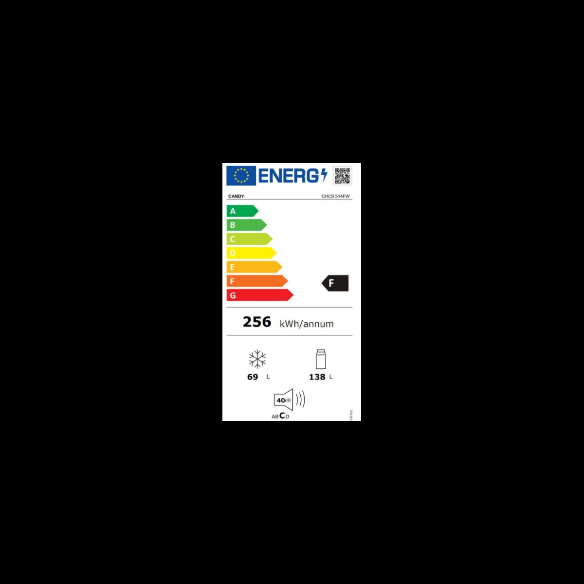 immagine-2-frigorifero-combinato-a-raffreddamento-statico-candy-207-litri-chcs-514fw-classe-f-ean-8059019035567