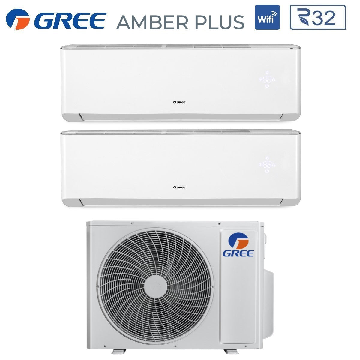 immagine-2-gree-climatizzatore-condizionatore-gree-dual-split-inverter-serie-amber-plus-1218-con-gwhd24nk6oo-r-32-wi-fi-integrato-1200018000