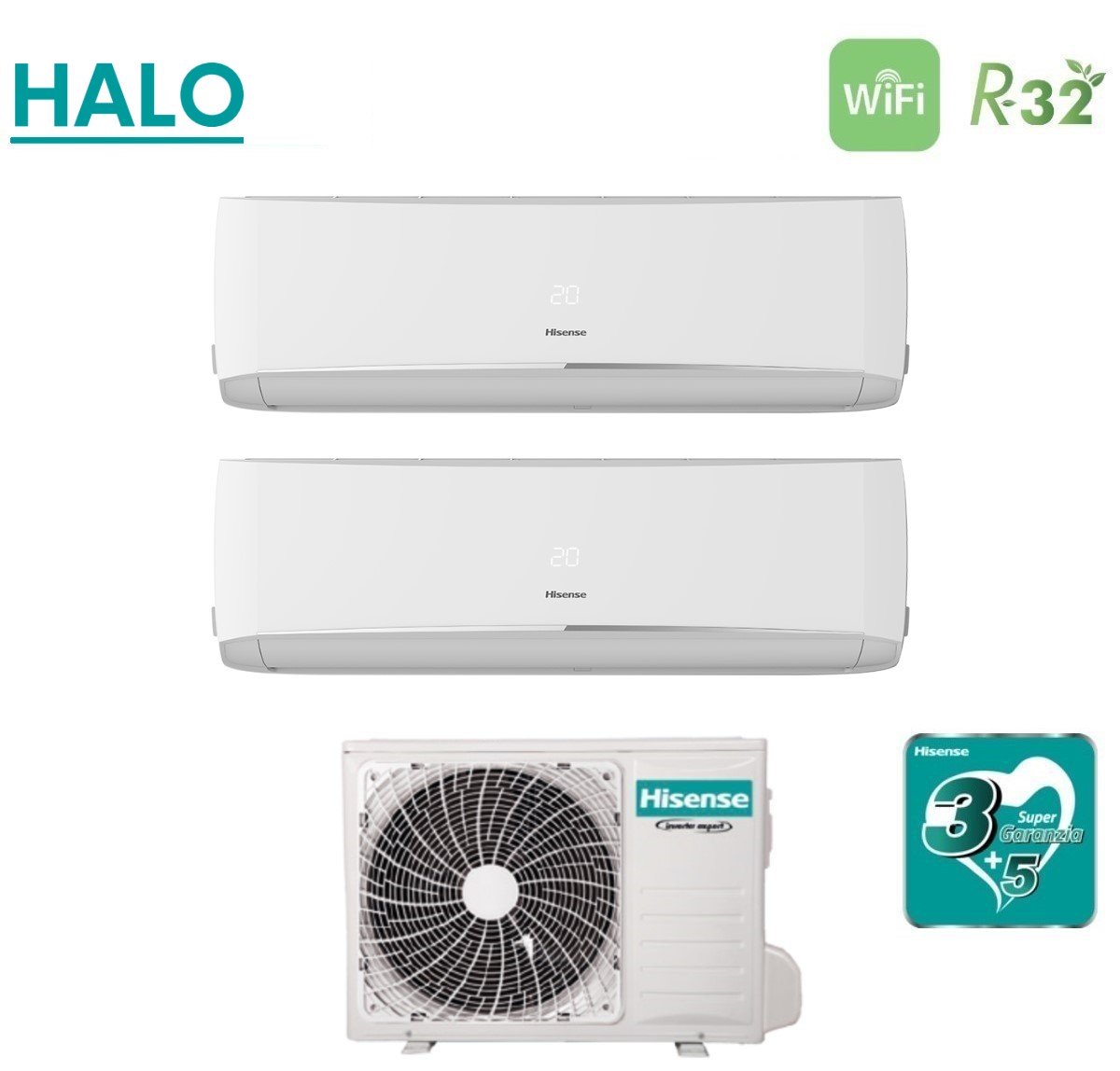 immagine-2-hisense-climatizzatore-condizionatore-hisense-dual-split-inverter-serie-halo-1212-con-2amw52u4rxc-r-32-wi-fi-integrato-1200012000