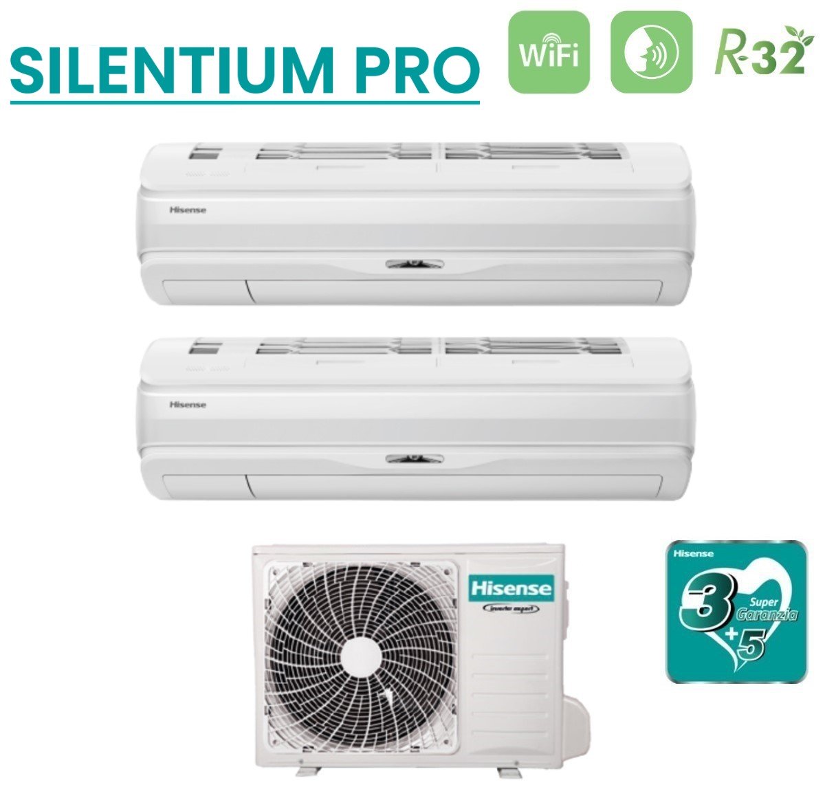 immagine-2-hisense-climatizzatore-condizionatore-hisense-dual-split-inverter-serie-silentium-pro-912-con-2amw42u4rgc-r-32-wi-fi-integrato-900012000-novita-ean-8059657013699