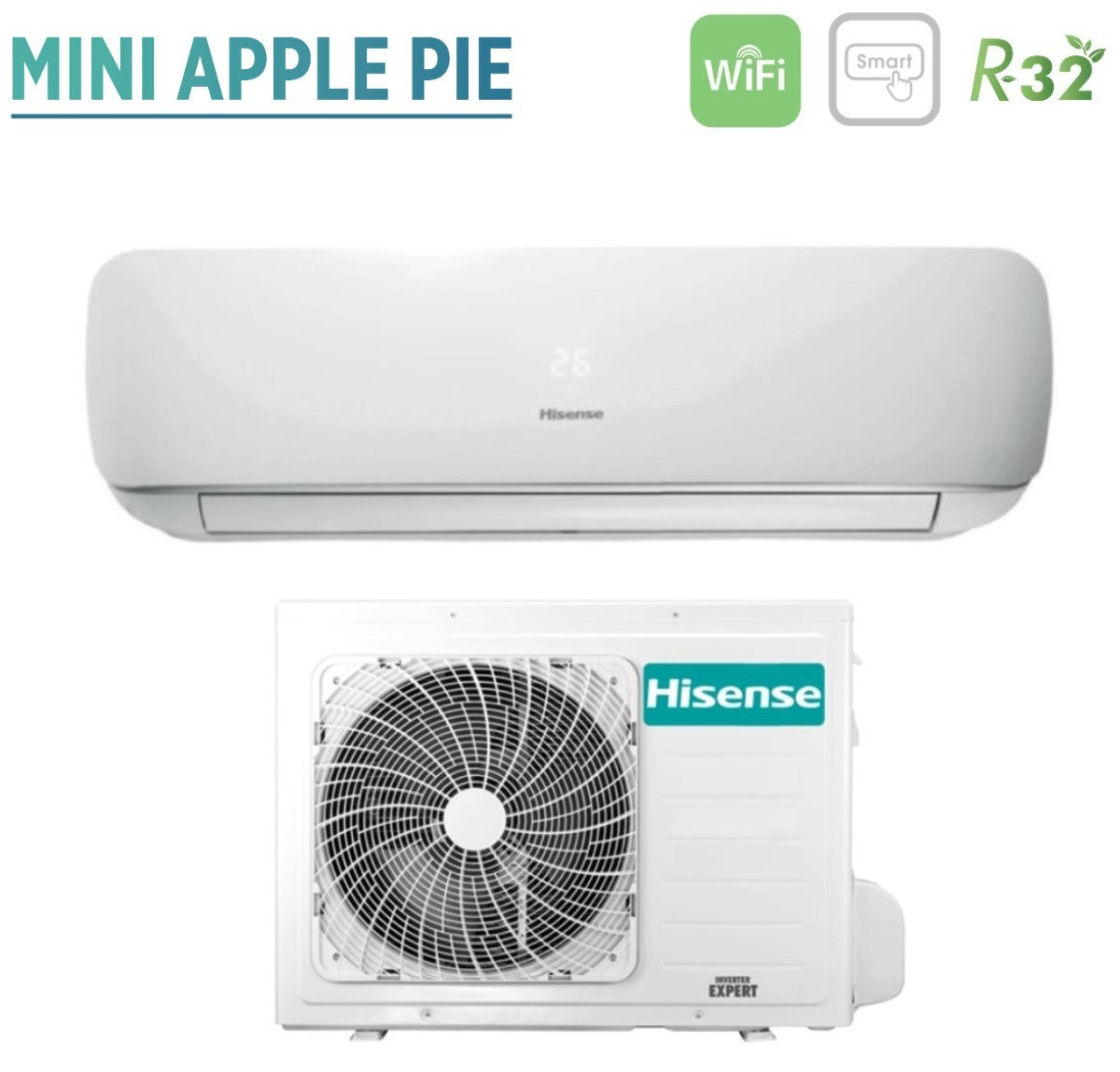 immagine-2-hisense-climatizzatore-condizionatore-hisense-inverter-serie-mini-apple-pie-12000-btu-tg35ve00g-cf35mr04w-r-32-wi-fi-integrato-classe-aa