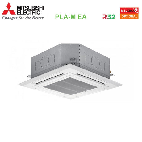 immagine-2-mitsubishi-electric-climatizzatore-condizionatore-mitsubishi-electric-cassetta-90x90-a-4-vie-12000-btu-pla-m35ea-suz-m35va-r-32-wi-fi-optional-con-griglia-inclusa