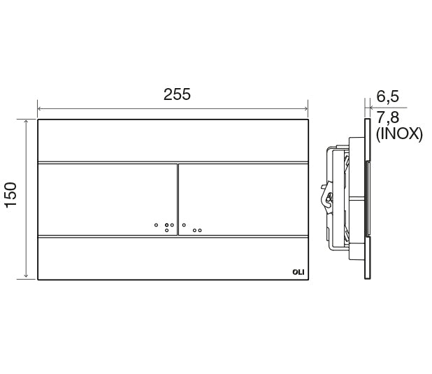 immagine-2-oli-placca-di-comando-oli-slim-dual-doppio-scarico-in-abs-bianco