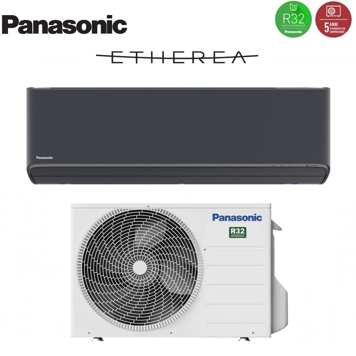 immagine-2-panasonic-climatizzatore-condizionatore-panasonic-inverter-serie-etherea-dark-9000-btu-cs-xz25xkew-h-r-32-wi-fi-integrato-colore-grigio-grafite