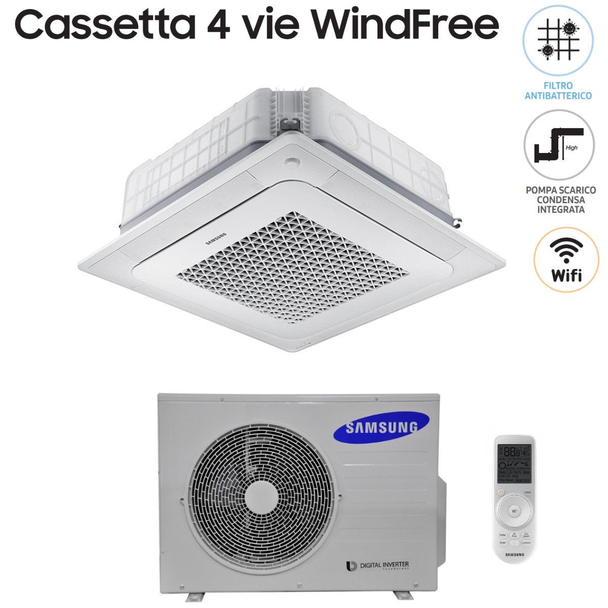 immagine-2-samsung-climatizzatore-condizionatore-samsung-inverter-cassetta-a-4-vie-windfree-24000-btu-ac071nn4dkh-monofase-wi-fi-optional-con-telecomando-wireless-e-pannello-incluso